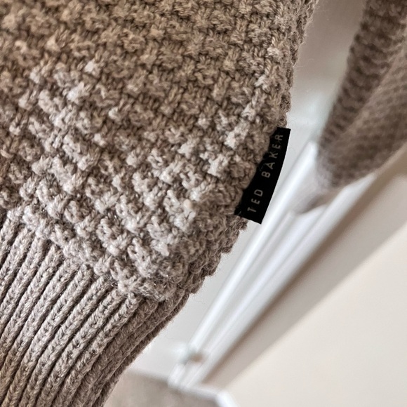 Mens Ted Baker London Textured Cotton Blend Crewneck Sweater Size 3 - Picture 4 of 8